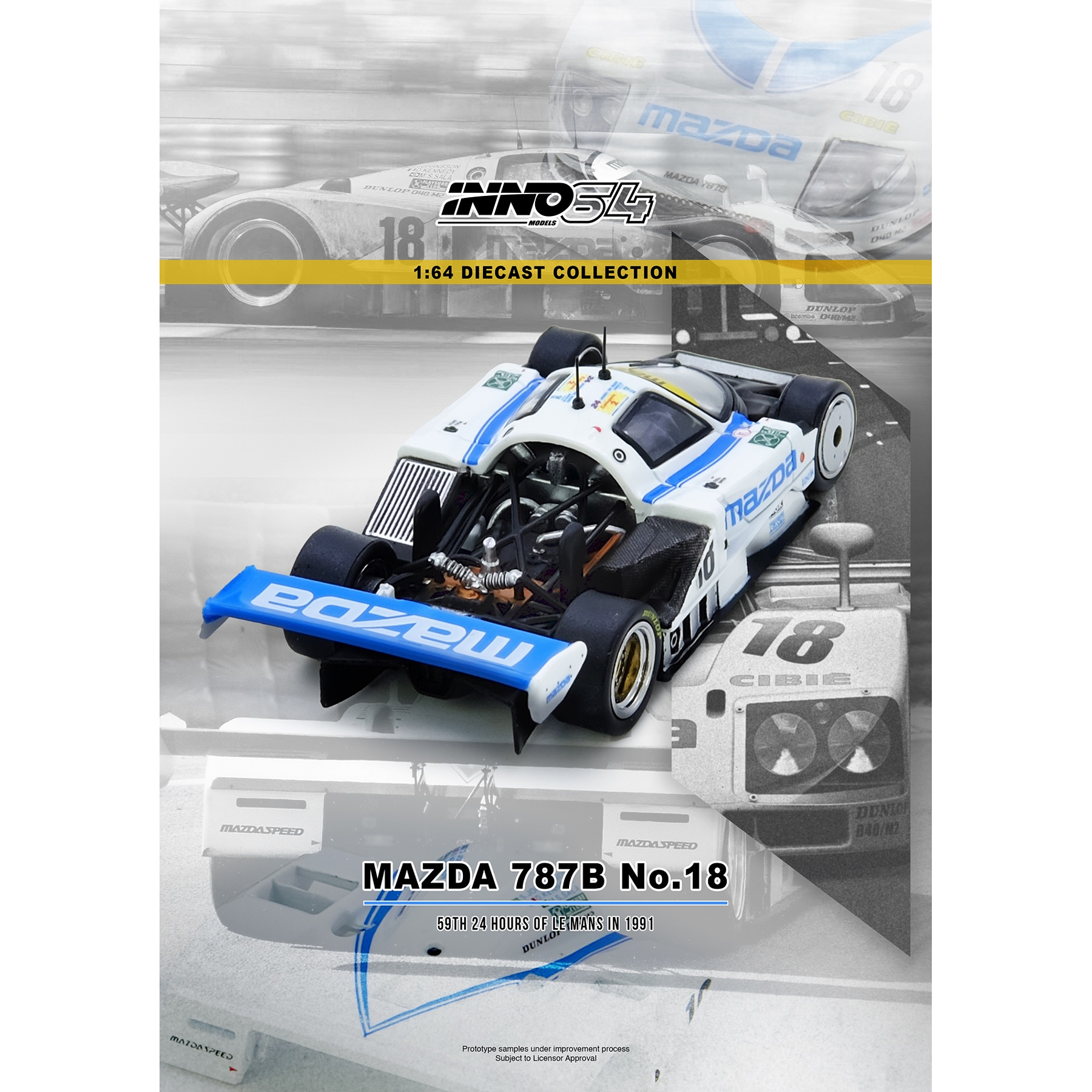 (PREVENTA) Inno64 1:64 Mazda 787B No.18 59th 24 Hours Le Mans 1991