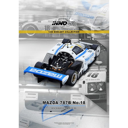(PREVENTA) Inno64 1:64 Mazda 787B No.18 59th 24 Hours Le Mans 1991