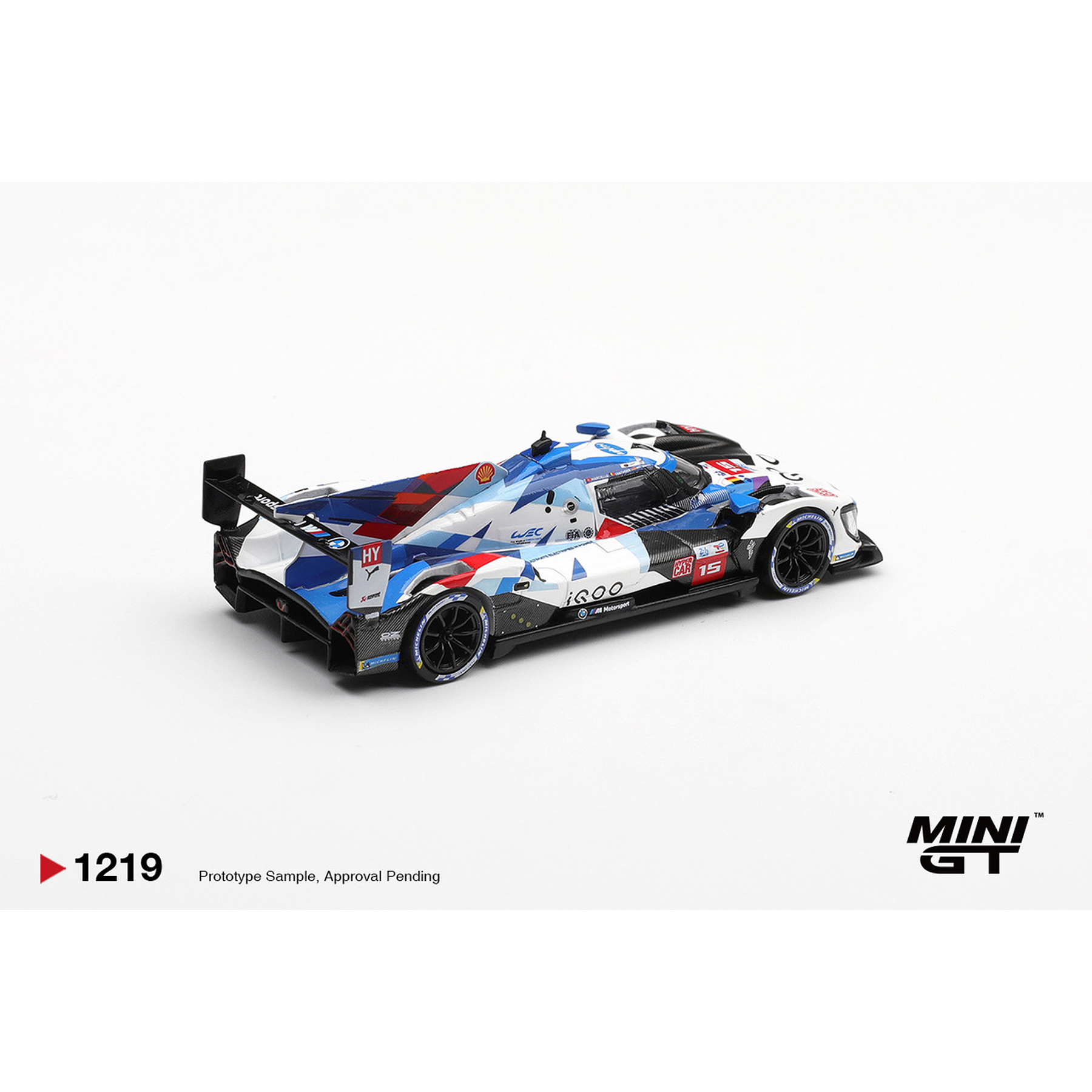 (PREVENTA) Mini GT 1:64 BMW M Hybrid V8 Hypercar #15 BMW M TEAM WRT 2024 Le Mans 24 Hrs