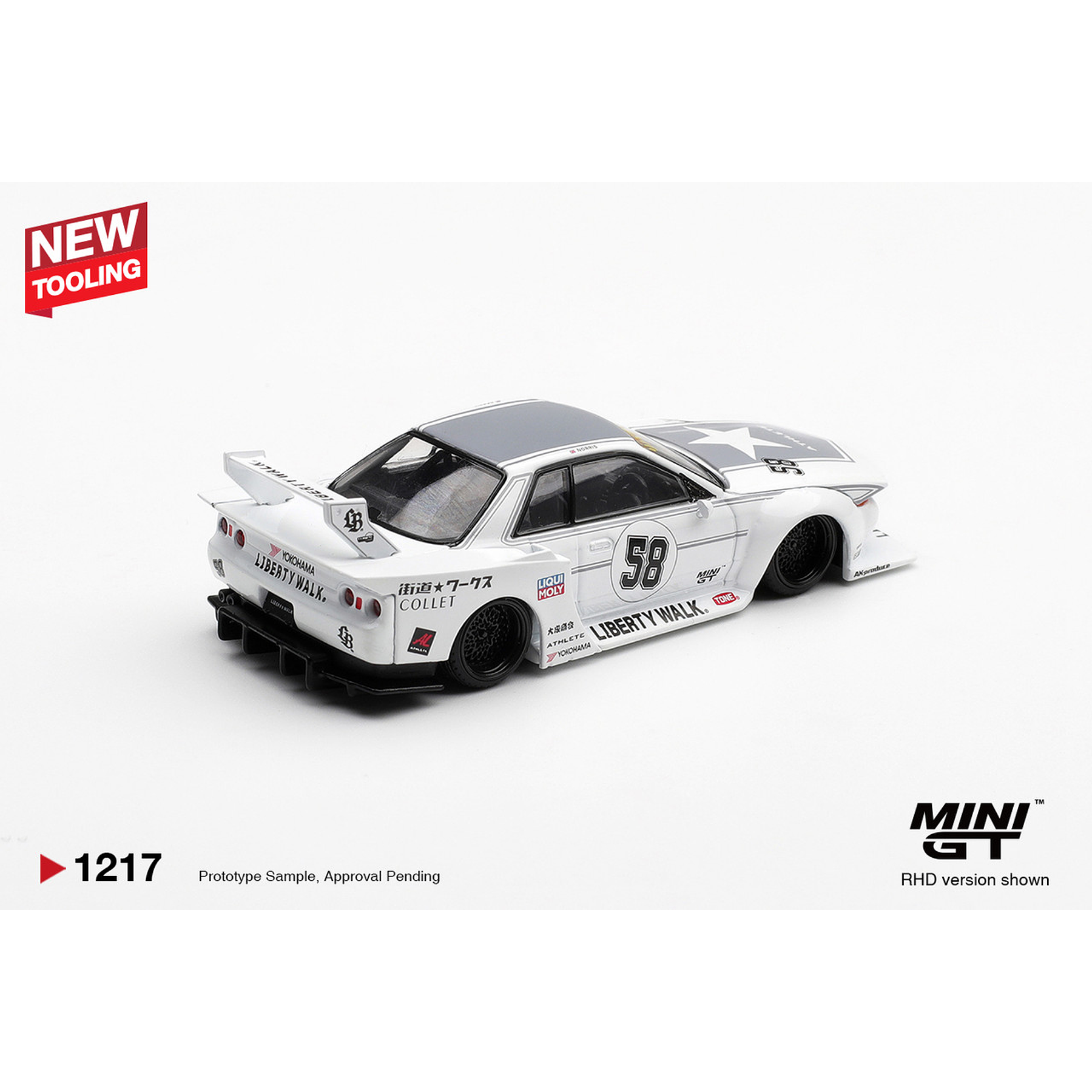 (PREVENTA) Mini GT 1:64 Nissan GT-R32 LB-Kaido Works TAS 2025