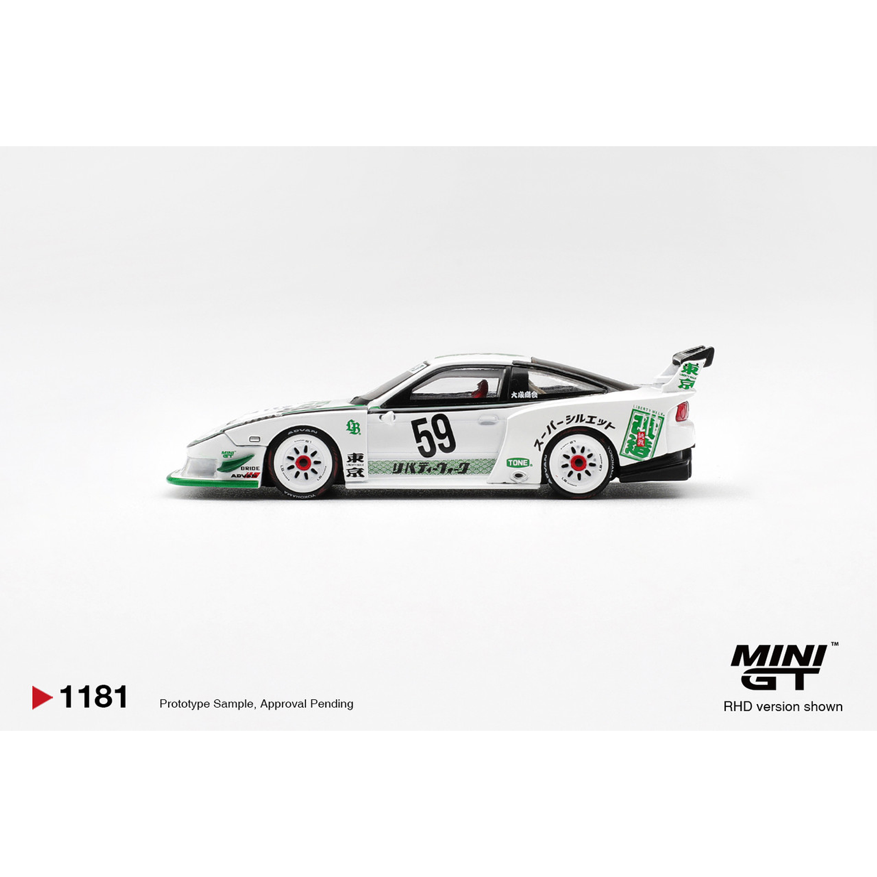 (PREVENTA) Mini GT 1:64 Nissan LB-Silhouette 180SX – White