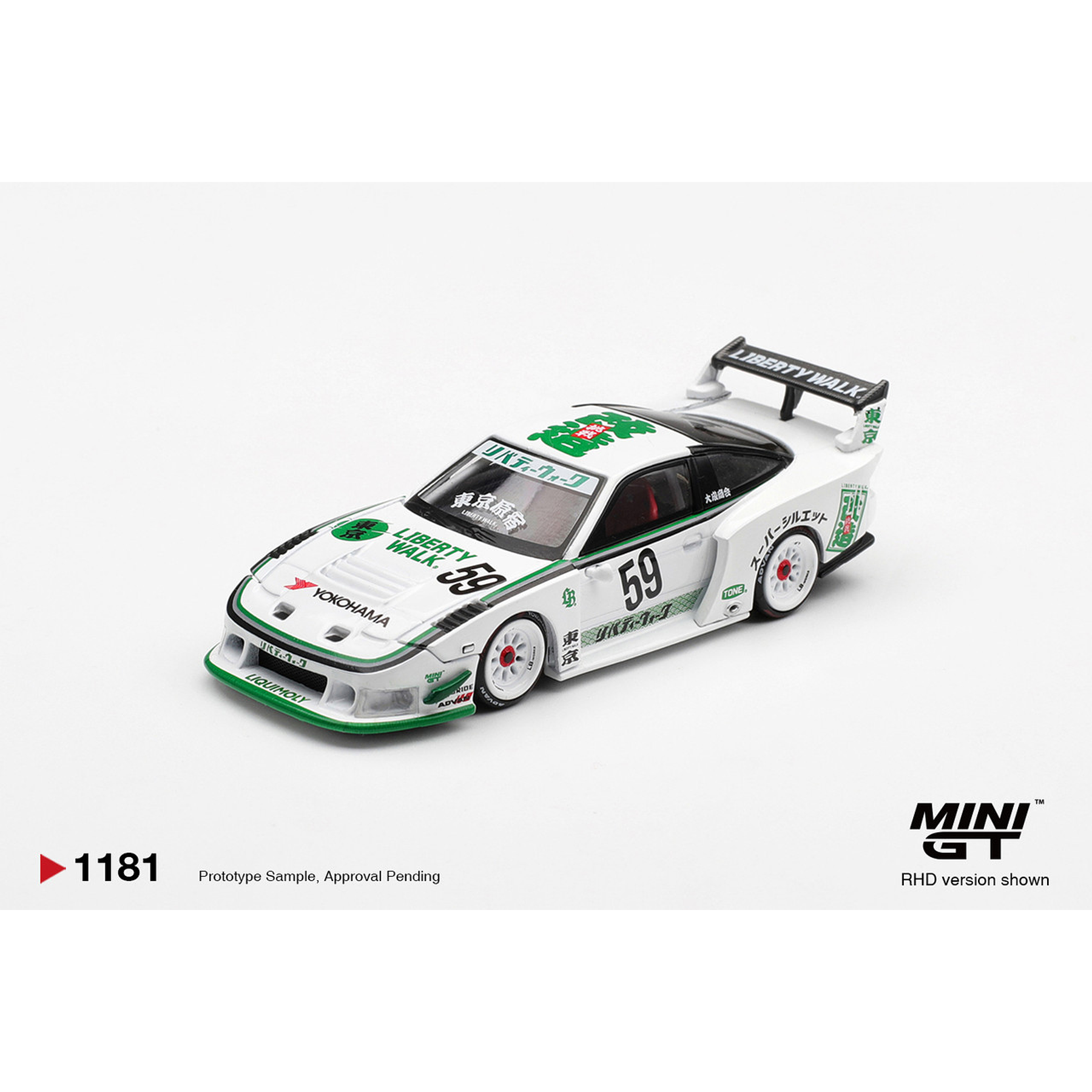 (PREVENTA) Mini GT 1:64 Nissan LB-Silhouette 180SX – White