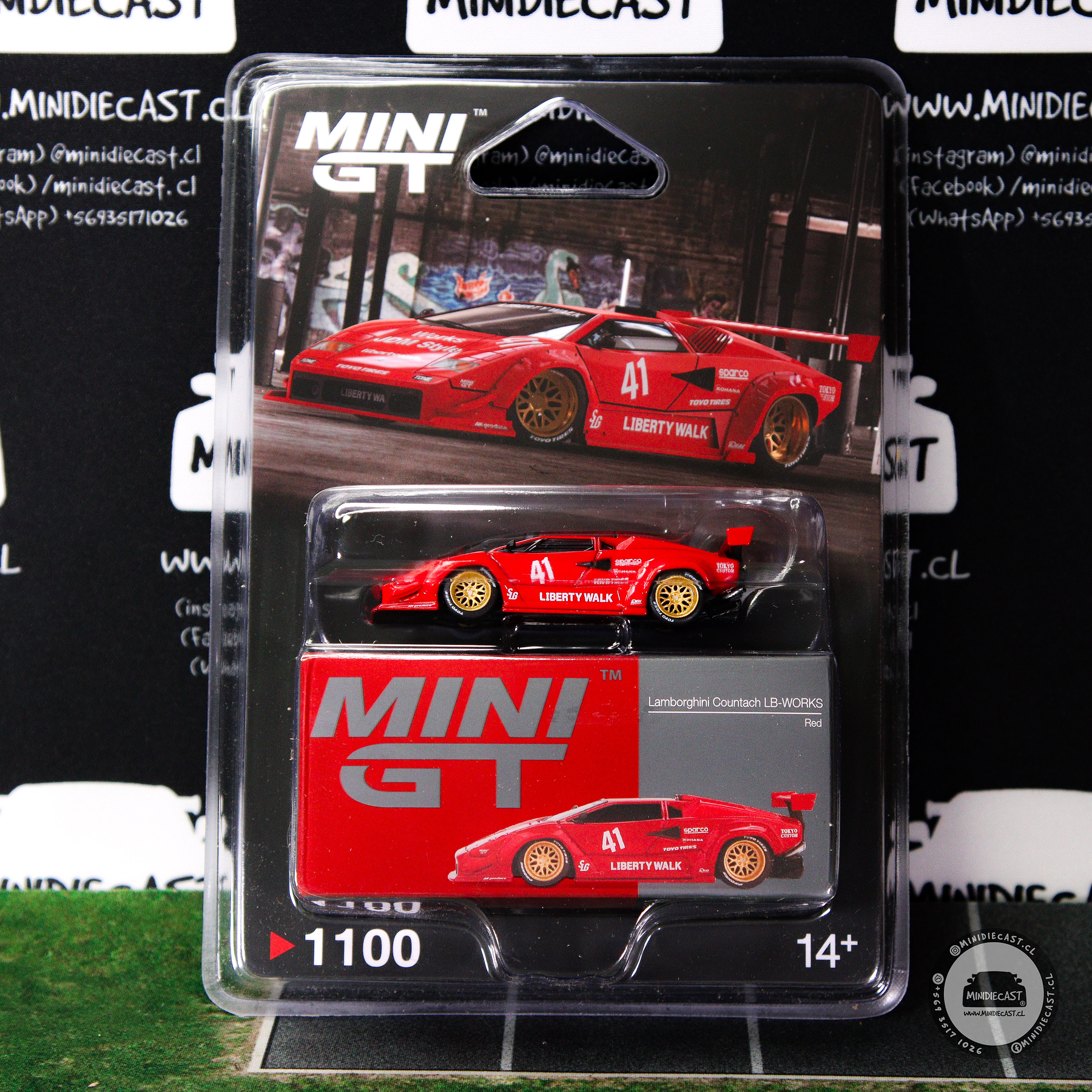 Mini GT 1:64 Lamborghini Countach LB-WORKS – Red