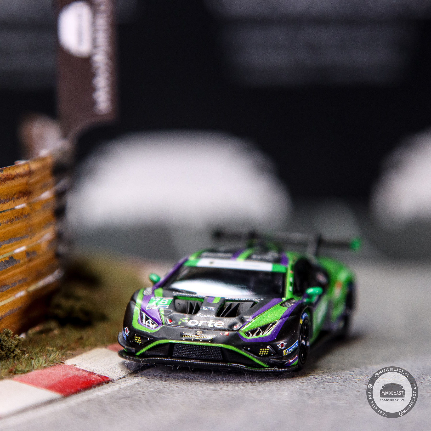 Mini GT 1:64 Lamborghini Huracán GT3 EVO2 #78 Forte Racing 2024 IMSA Daytona 24 Hrs. 