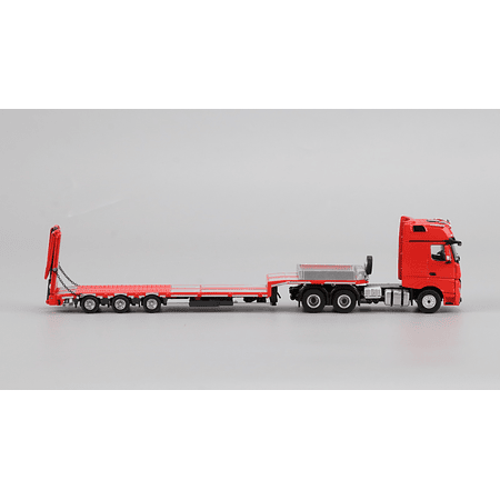 (PREVENTA) Time Micro 1:64 Mercedes-Benz - Flatbed Transport Trailer - Red