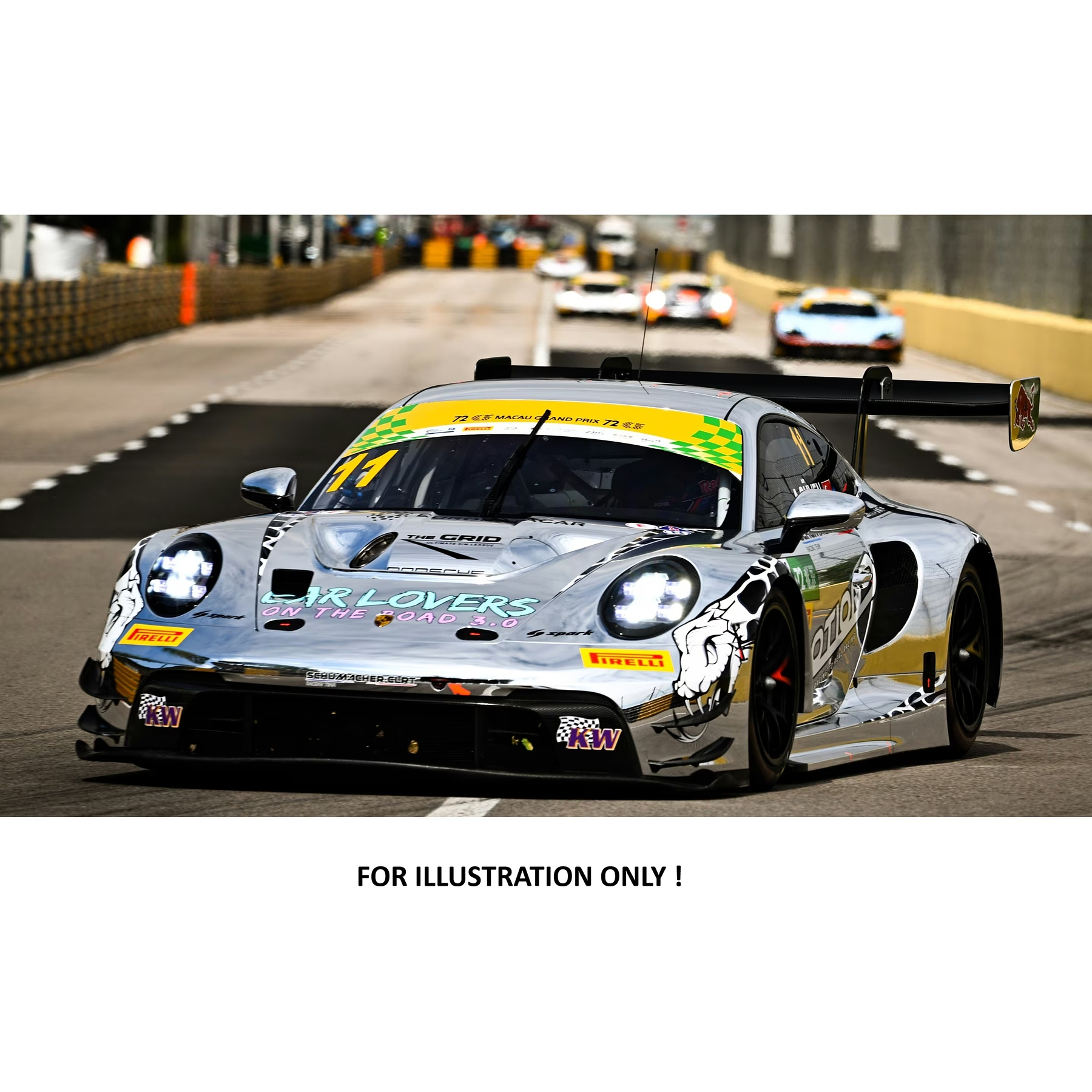 (PREVENTA) SPARK 1:64 Porsche 911 GT3 R (992) No.11 SCHUMACHER CLRT Macau GT Cup - FIA GT World Cup 2025 Ayhancan GÜ VEN