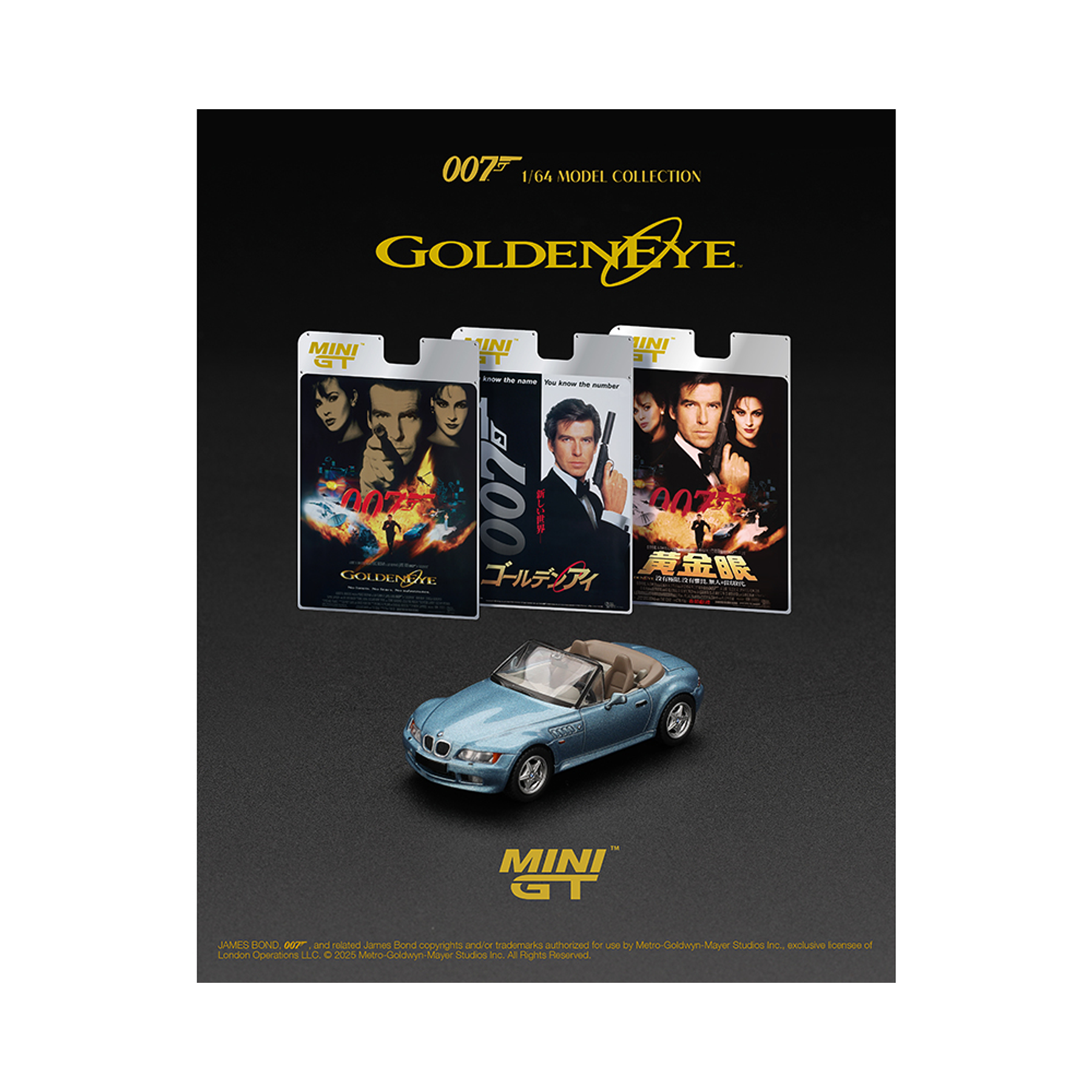 (PREVENTA) Mini GT 1:64 BMW Z3 “GoldenEye” – English Version Packaging – Limited Edition