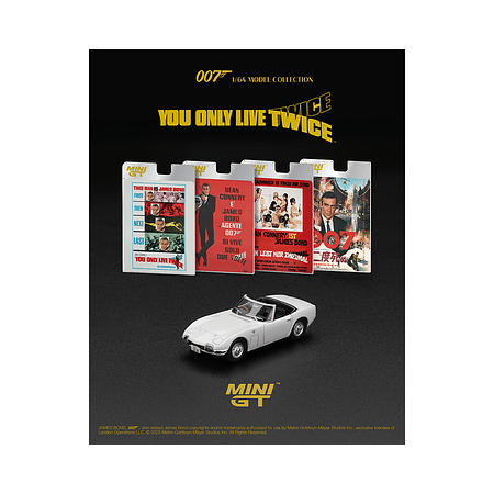 (PREVENTA) Mini GT 1:64 Toyota 2000GT Roadster “You Only Live Twice”- English Version Packaging – Limited Edition