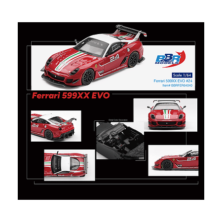 (PREVENTA) BBR Models 1:64 Ferrari 599XX EVO #24 – Red – Limited Edition