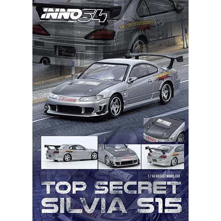 Inno64 1:64 Nissan Top Secret Silvia (S15) Silver