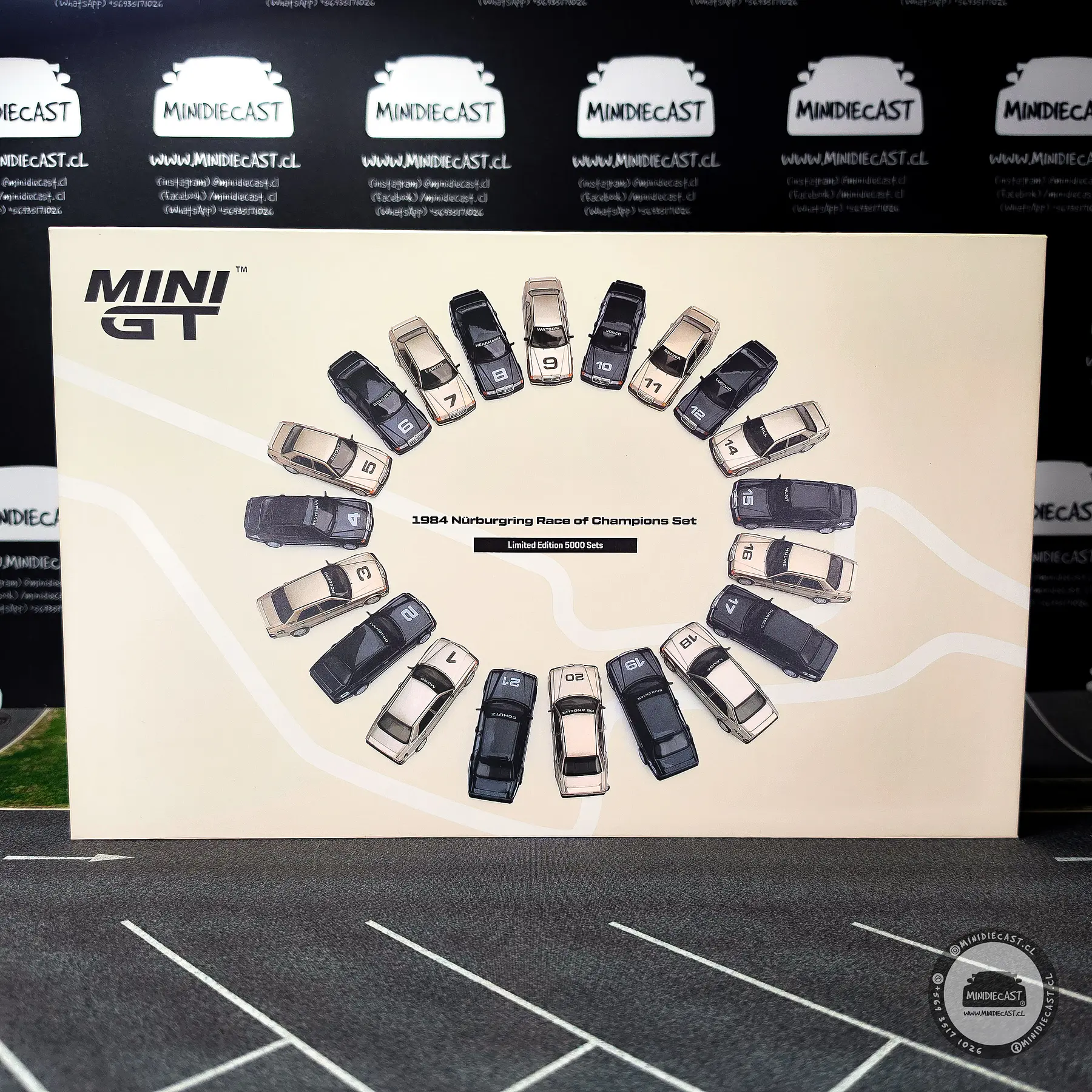 Mini GT 1:64 1984 Nürburgring Race of Champions 20 Cars Set Special Limited Edition 5000 Sets Worldwide.