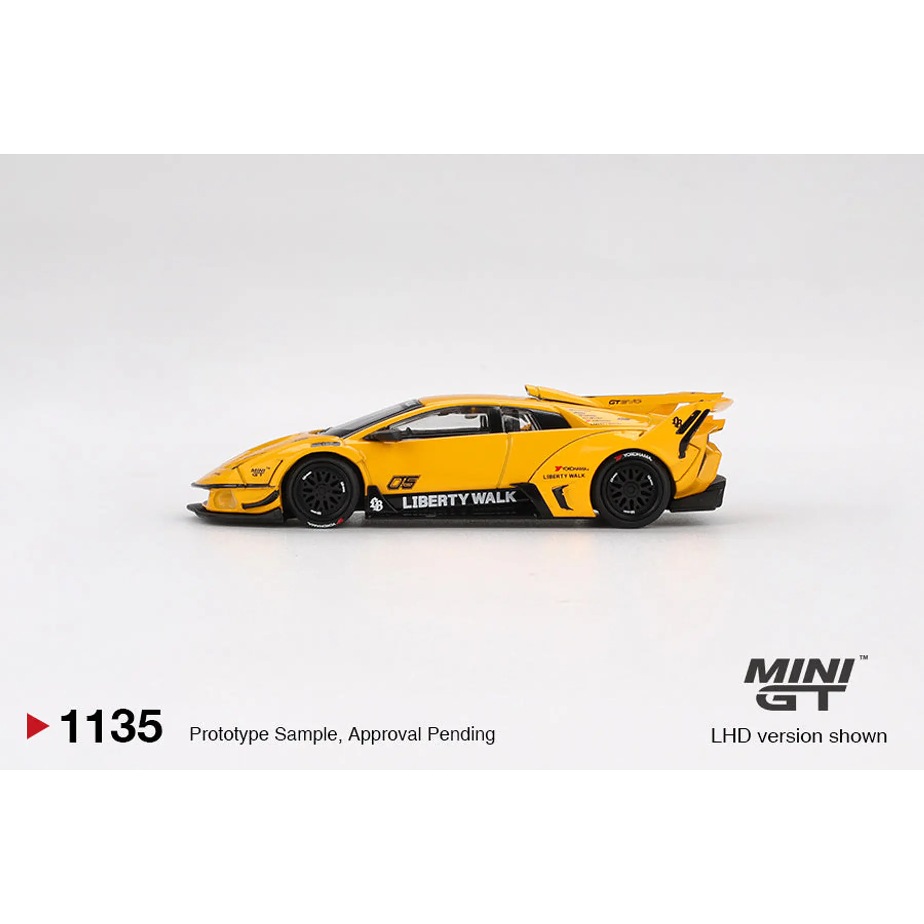 Mini GT 1:64 LB-Silhouette WORKS MURCIELAGO GT Evo – Yellow. 