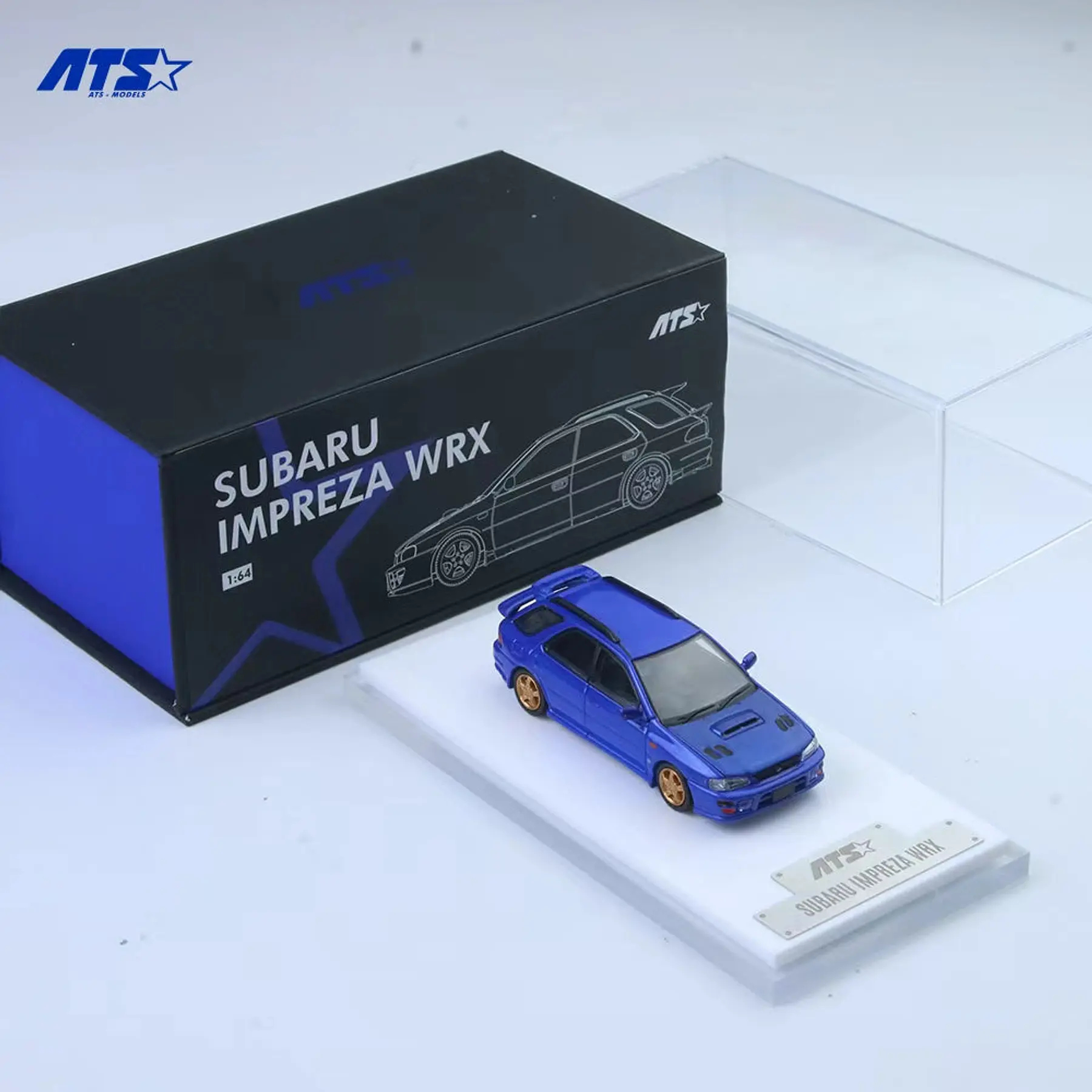 ATS 1:64 Subaru Impreza WRX wagon blue