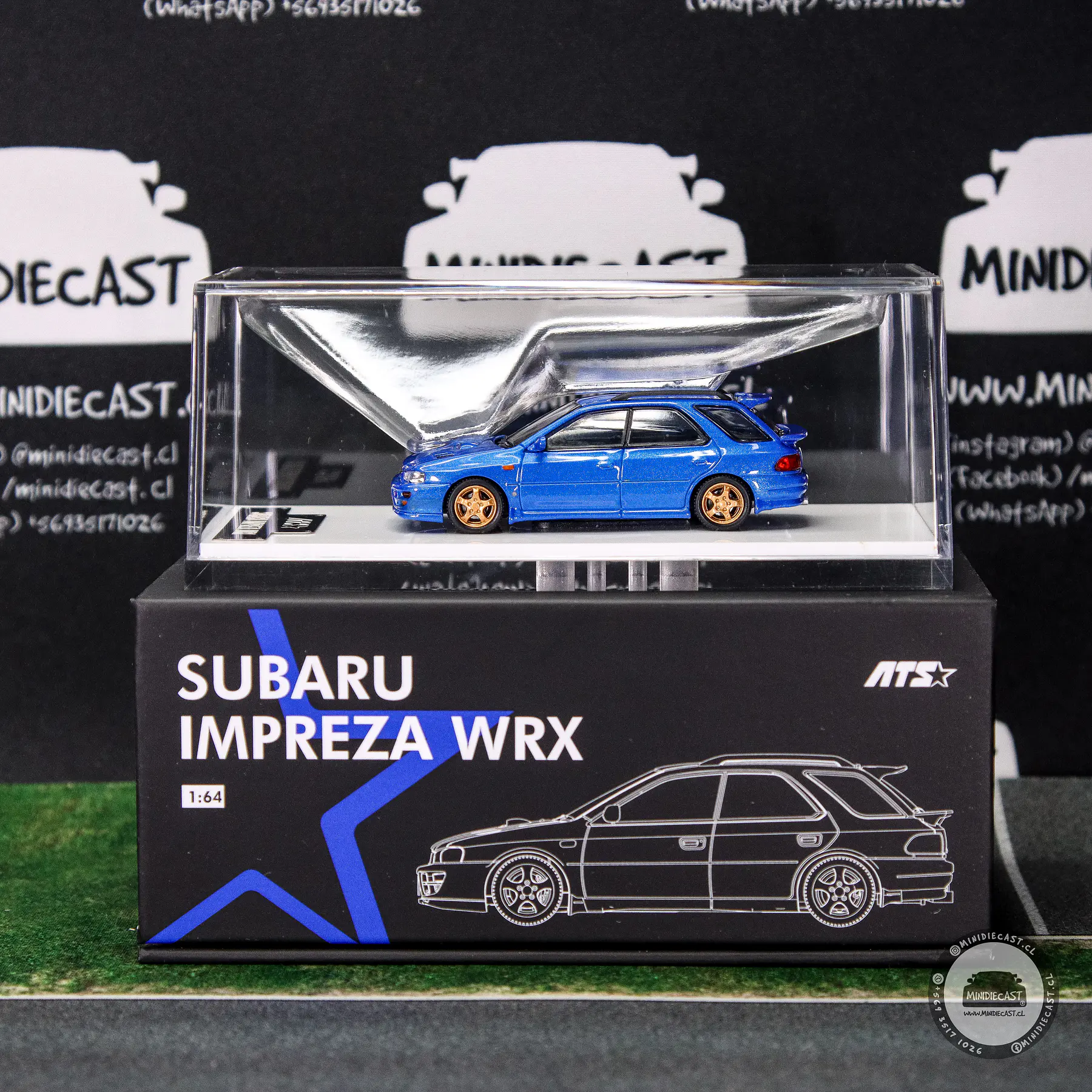 ATS 1:64 Subaru Impreza WRX wagon blue