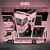 Cool Car 1:64 H300 Flatbed Transport Trailer - Pink Pig