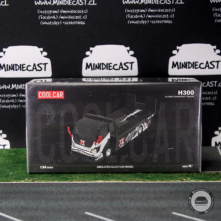 Cool Car 1:64 H300 flatbed transport trailer - Zibo 77 model with Bones.