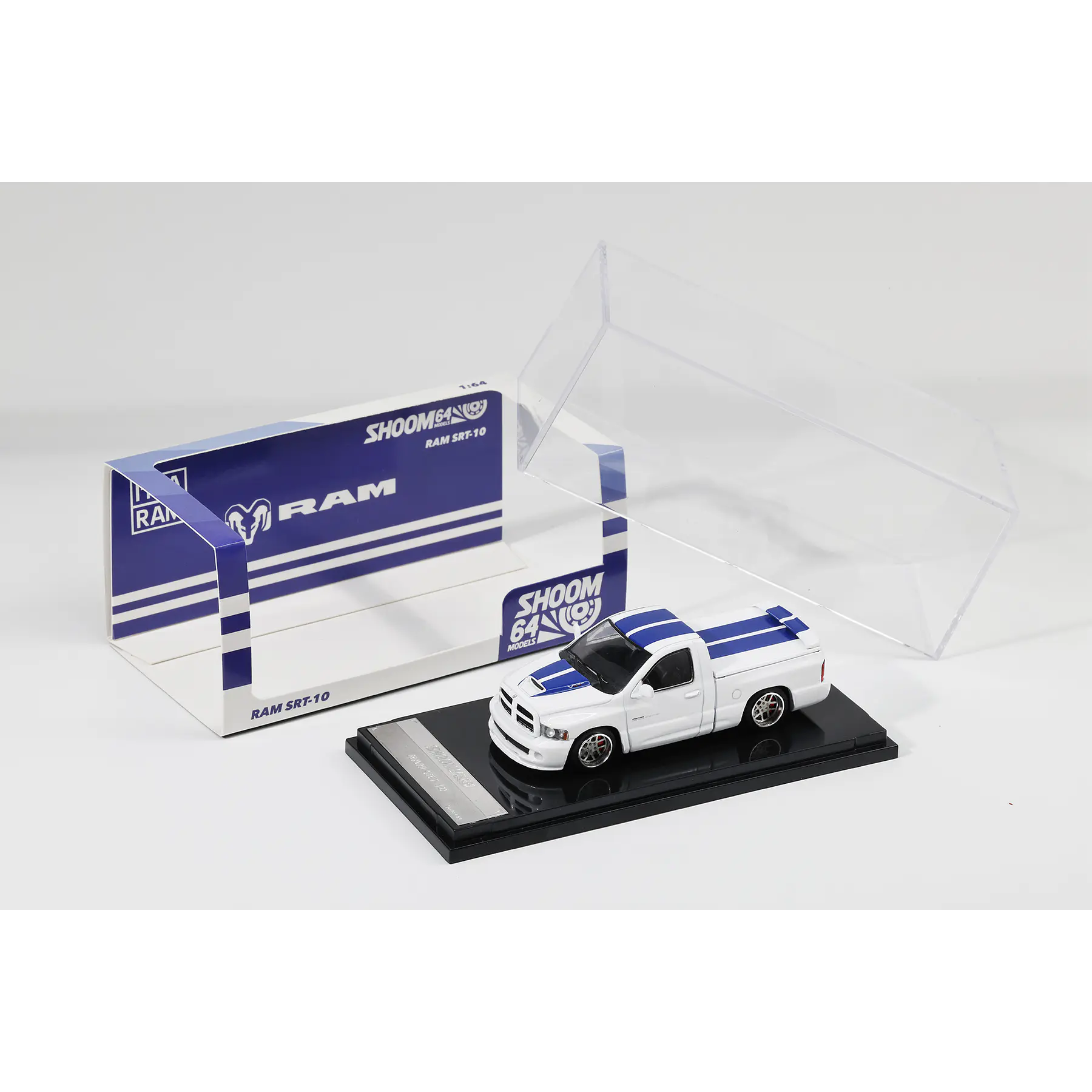 Shoom64 1:64 2003 Dodge RAM SRT-10 LHD White.