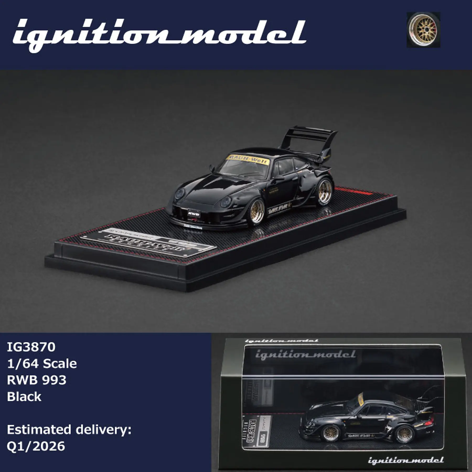 Ignition Model 1:64 RWB 993 Black.