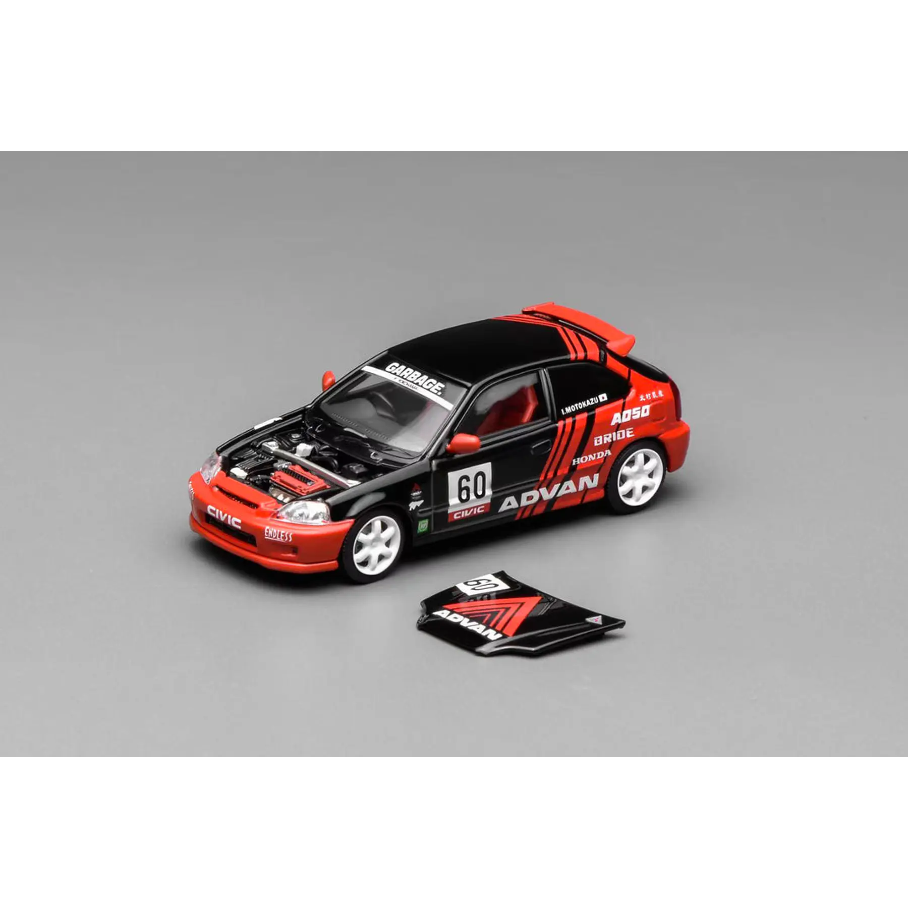 Motorhelix 1:64 Honda Civic TYPE R (EK9) Red-Black Livery