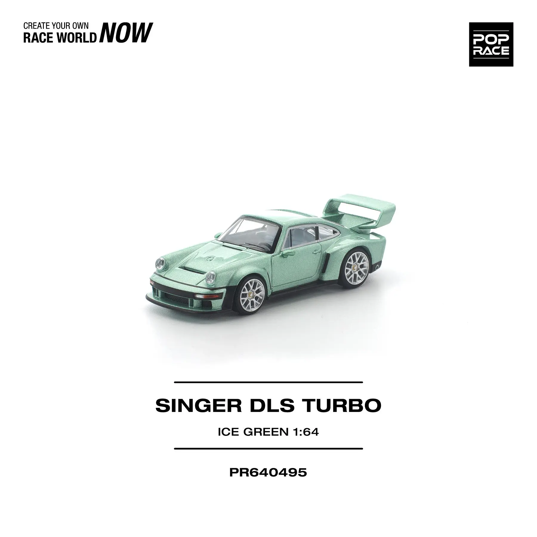 (PREVENTA) Pop Race 1:64 Porsche Singer DLS Turbo ice green
