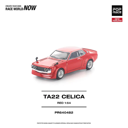 (PREVENTA) Pop Race 1:64 Toyota Celica TA22 red