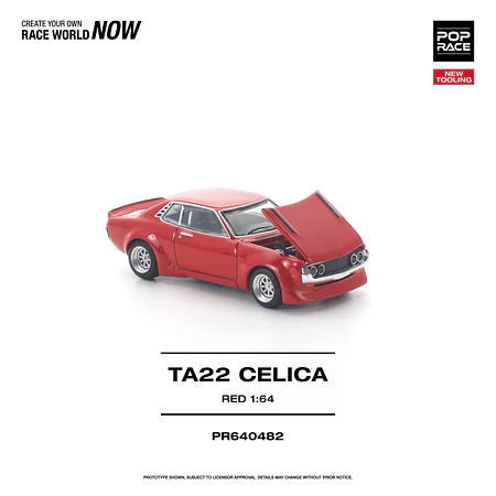 (PREVENTA) Pop Race 1:64 Toyota Celica TA22 red