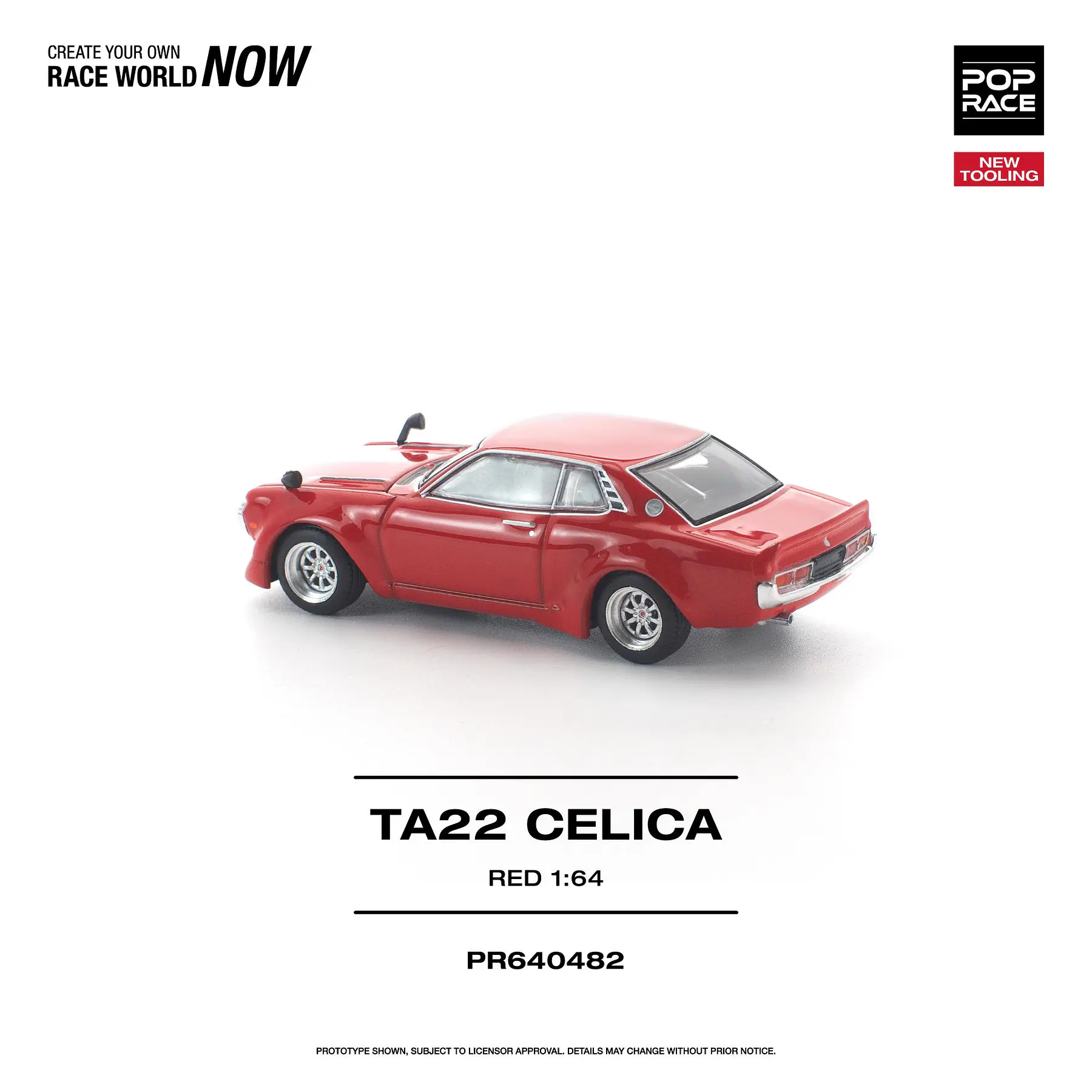 (PREVENTA) Pop Race 1:64 Toyota Celica TA22 red