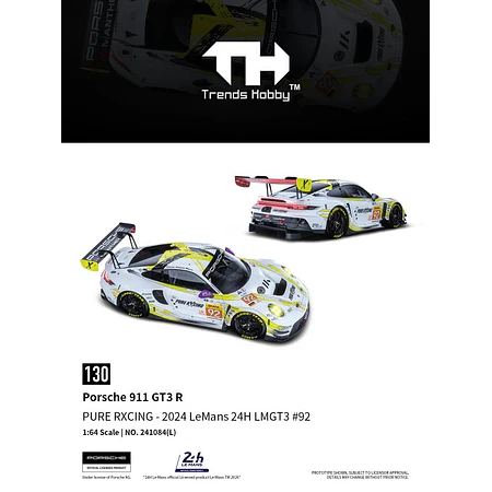 (PREVENTA) Trends Hobby 1:64 Porsche 911 GT3 R - LeMans 24H 2024 #92