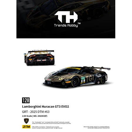 (PREVENTA) Trends Hobby 1:64 Lamborghini Huracan GT3 EVO2 - DTM 2025 #63