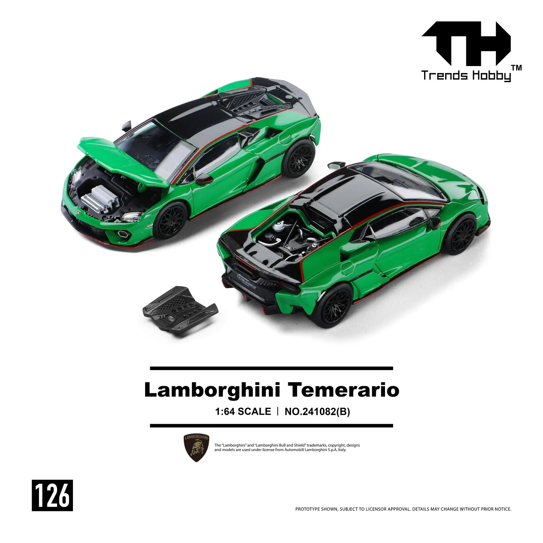 (PREVENTA) Trends Hobby 1:64 Lamborghini Temerario- Green