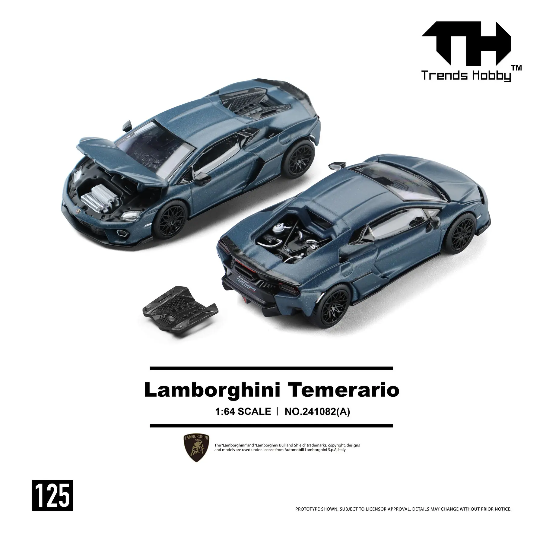 (PREVENTA) Trends Hobby 1:64 Lamborghini Temerario- Matte Blue