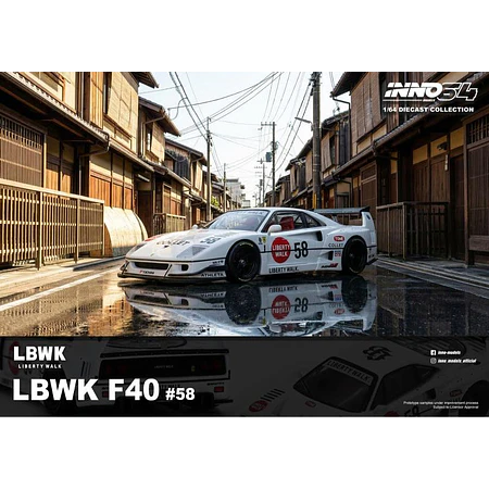 (PREVENTA) Inno64 1:64 Ferrari LBWK F40 COLLET #58