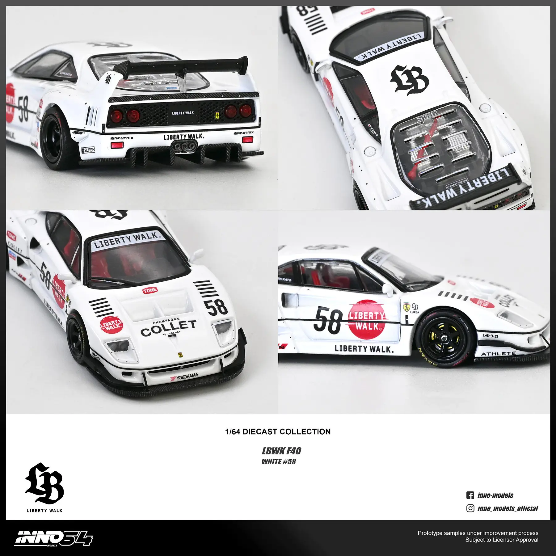 (PREVENTA) Inno64 1:64 Ferrari LBWK F40 COLLET #58