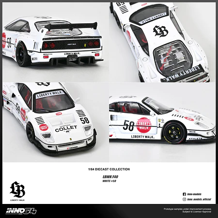 (PREVENTA) Inno64 1:64 Ferrari LBWK F40 COLLET #58
