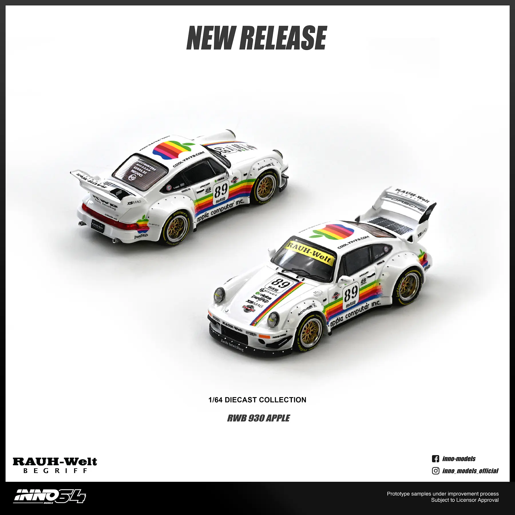 (PREVENTA) Inno64 1:64 Porsche RWB 930 #89 Apple Livery