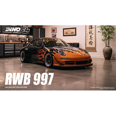 (PREVENTA) Inno64 1:64 Porsche RWB 997 Orange Burning Flame