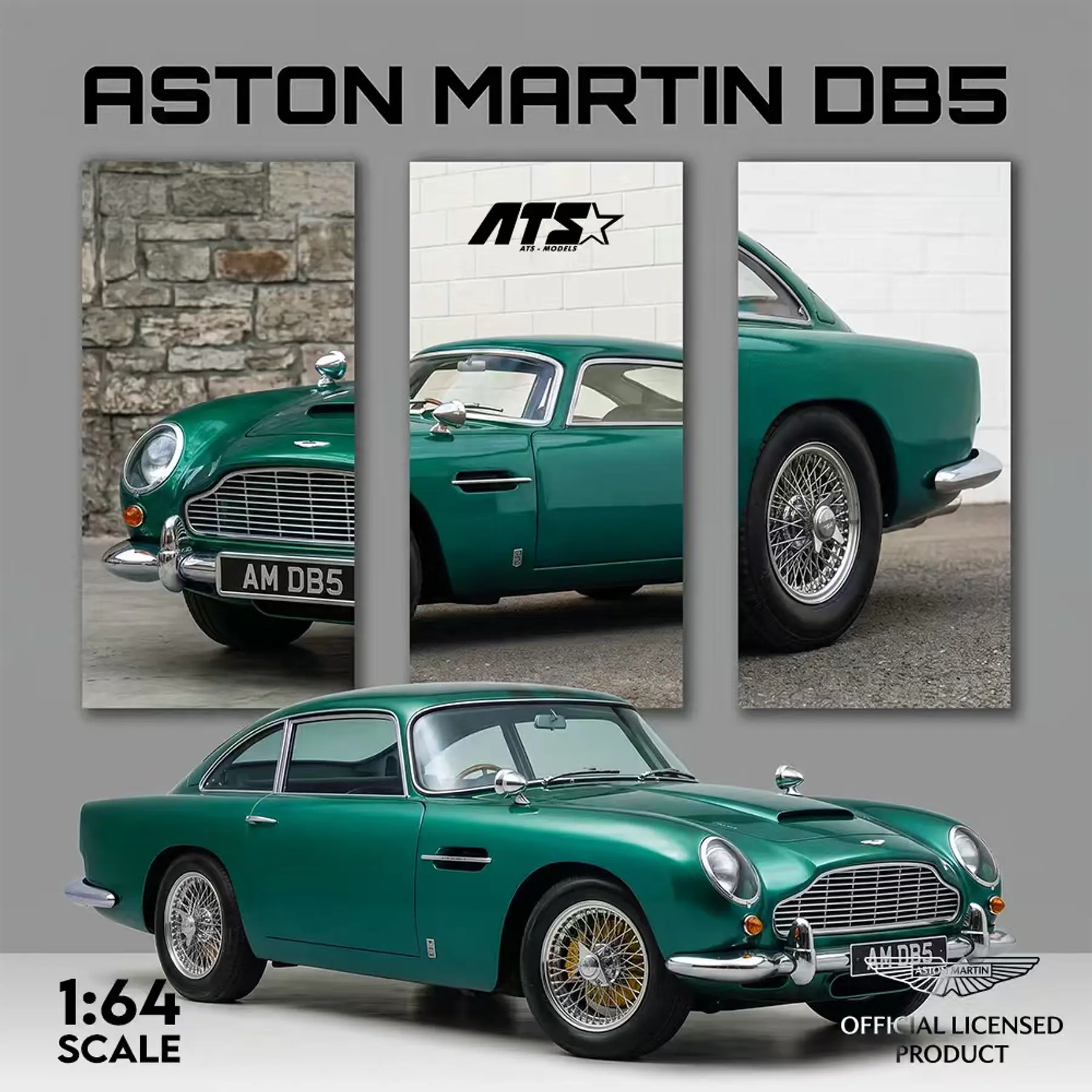 (PREVENTA) ATS 1:64 Aston Martin DB5 - Racing Green 