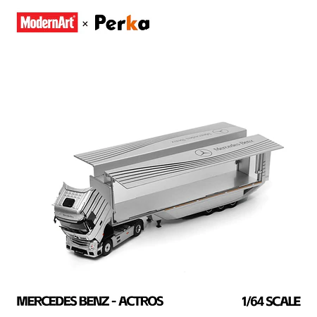 (PREVENTA) Modern Art & Perka 1:64 Mercedes-Benz folding box-type semi-trailer