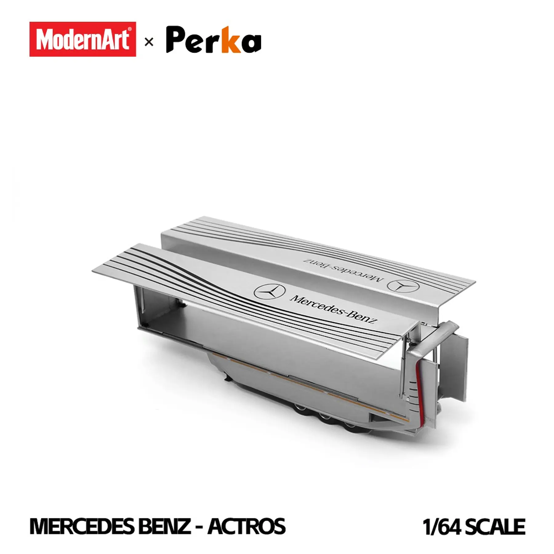 (PREVENTA) Modern Art & Perka 1:64 Mercedes-Benz folding box-type semi-trailer