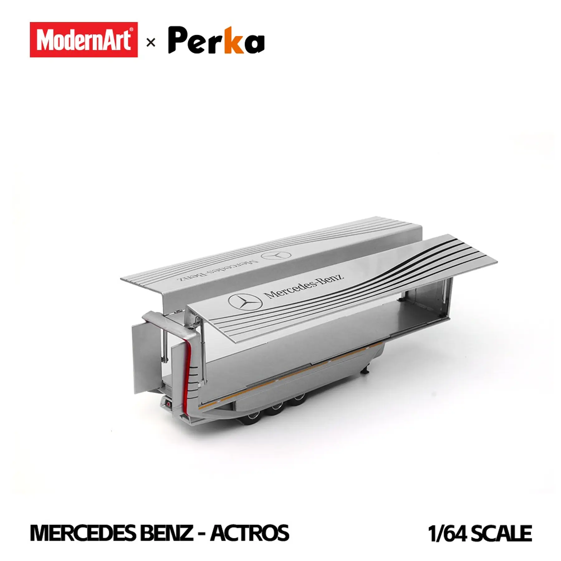 (PREVENTA) Modern Art & Perka 1:64 Mercedes-Benz folding box-type semi-trailer