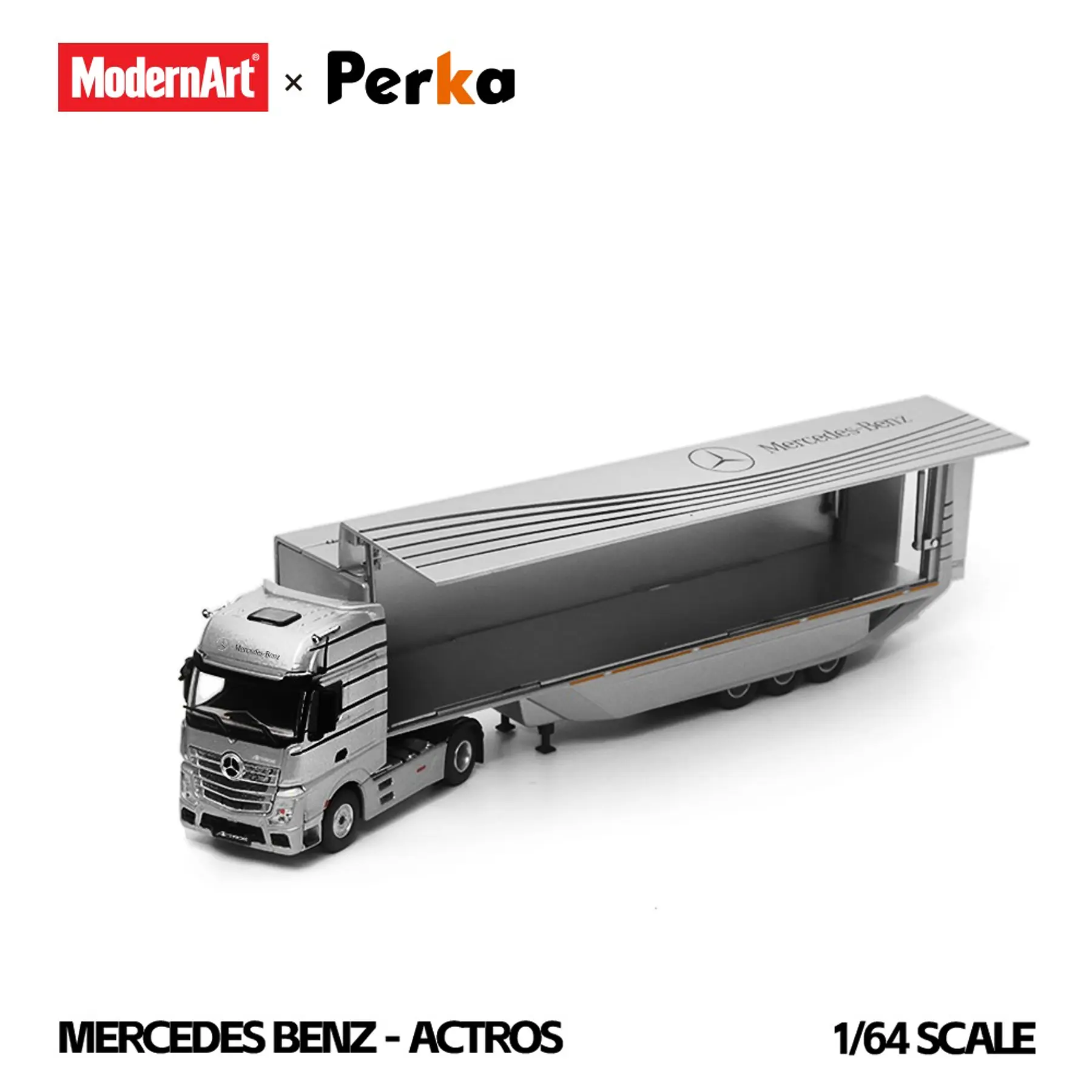 (PREVENTA) Modern Art & Perka 1:64 Mercedes-Benz folding box-type semi-trailer