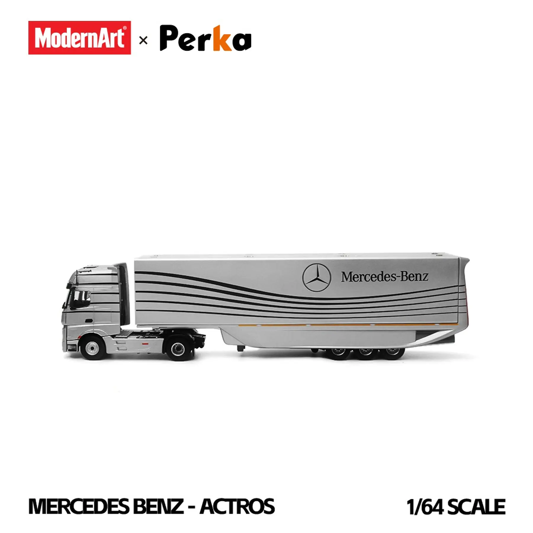 (PREVENTA) Modern Art & Perka 1:64 Mercedes-Benz folding box-type semi-trailer