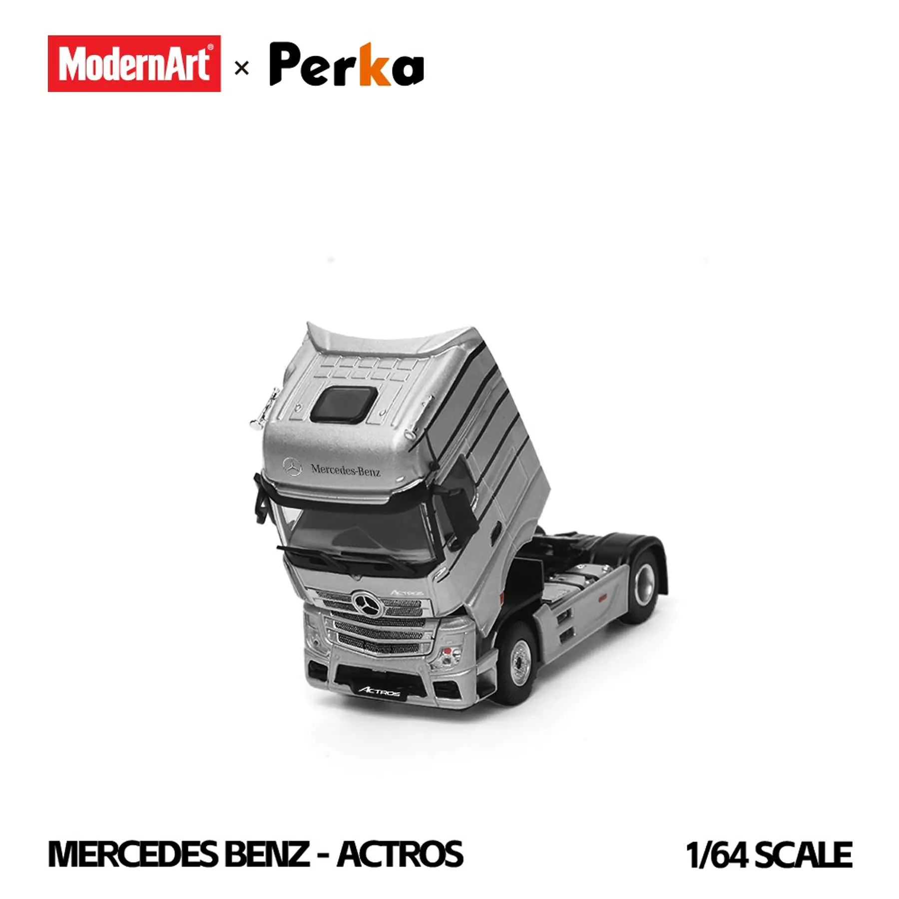 (PREVENTA) Modern Art & Perka 1:64 Mercedes-Benz folding box-type semi-trailer