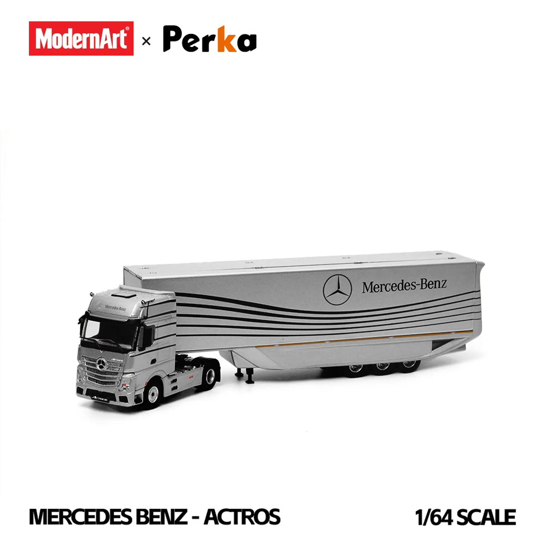 (PREVENTA) Modern Art & Perka 1:64 Mercedes-Benz folding box-type semi-trailer