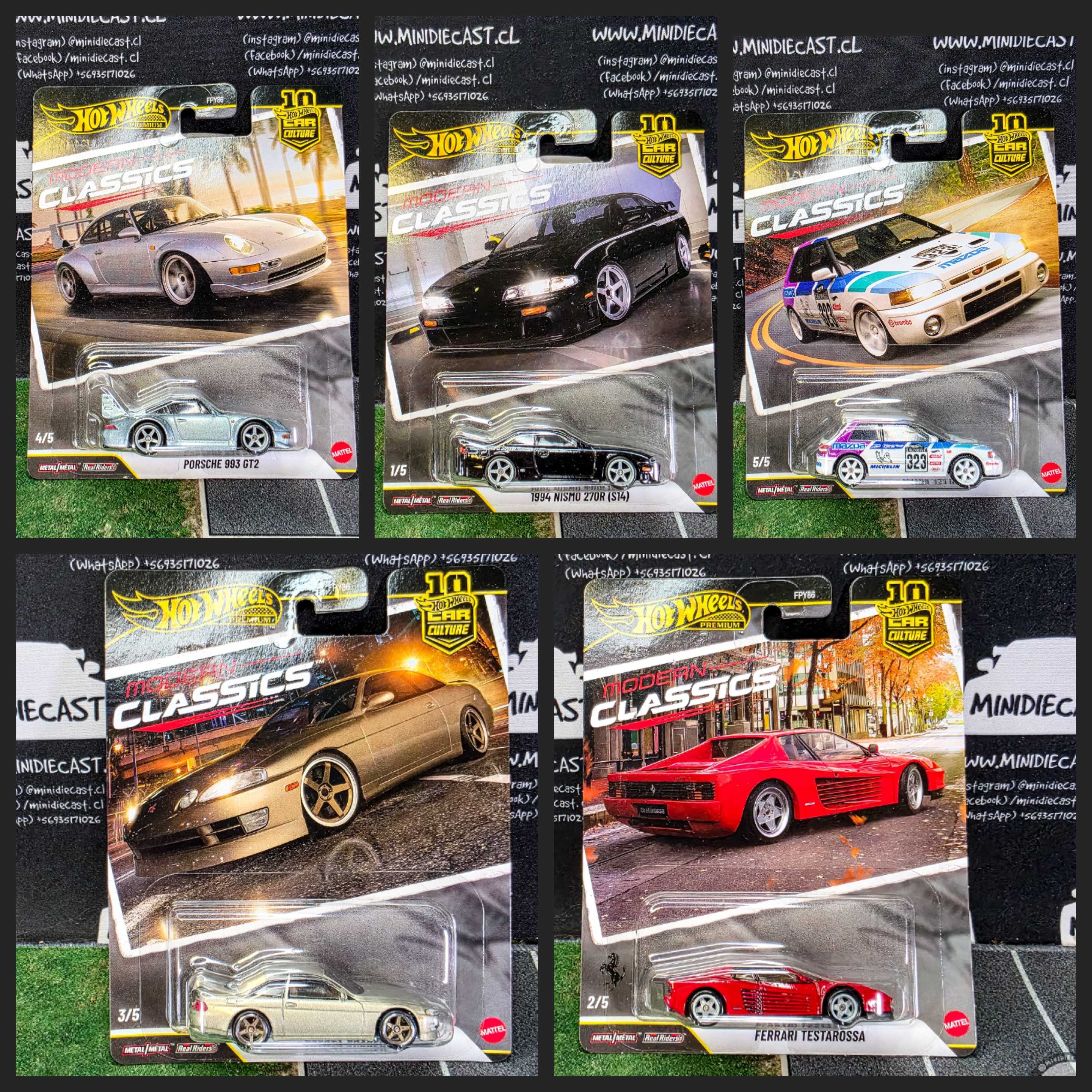 Hot Wheels 1:64 Car Culture 10th Anniversary 2026 S Case – Modern Classics Assortment