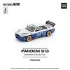 Pop Race 1:64 Nissan Pandem Silva S13 MOONTECH Blue.