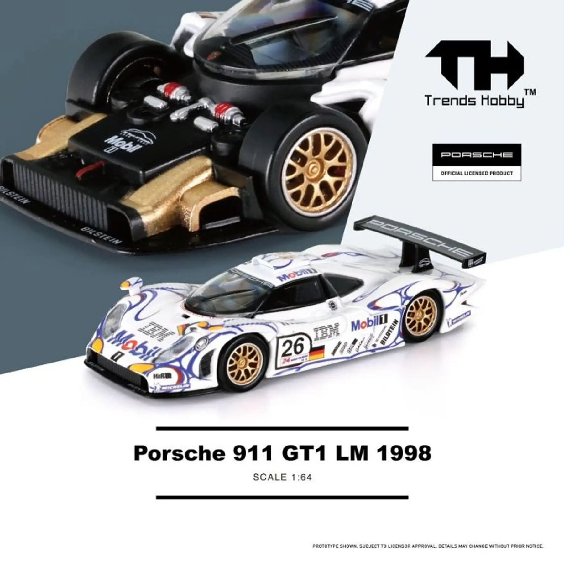 Trends Hobby 1:64 Porsche 911 GT1 LM 1998