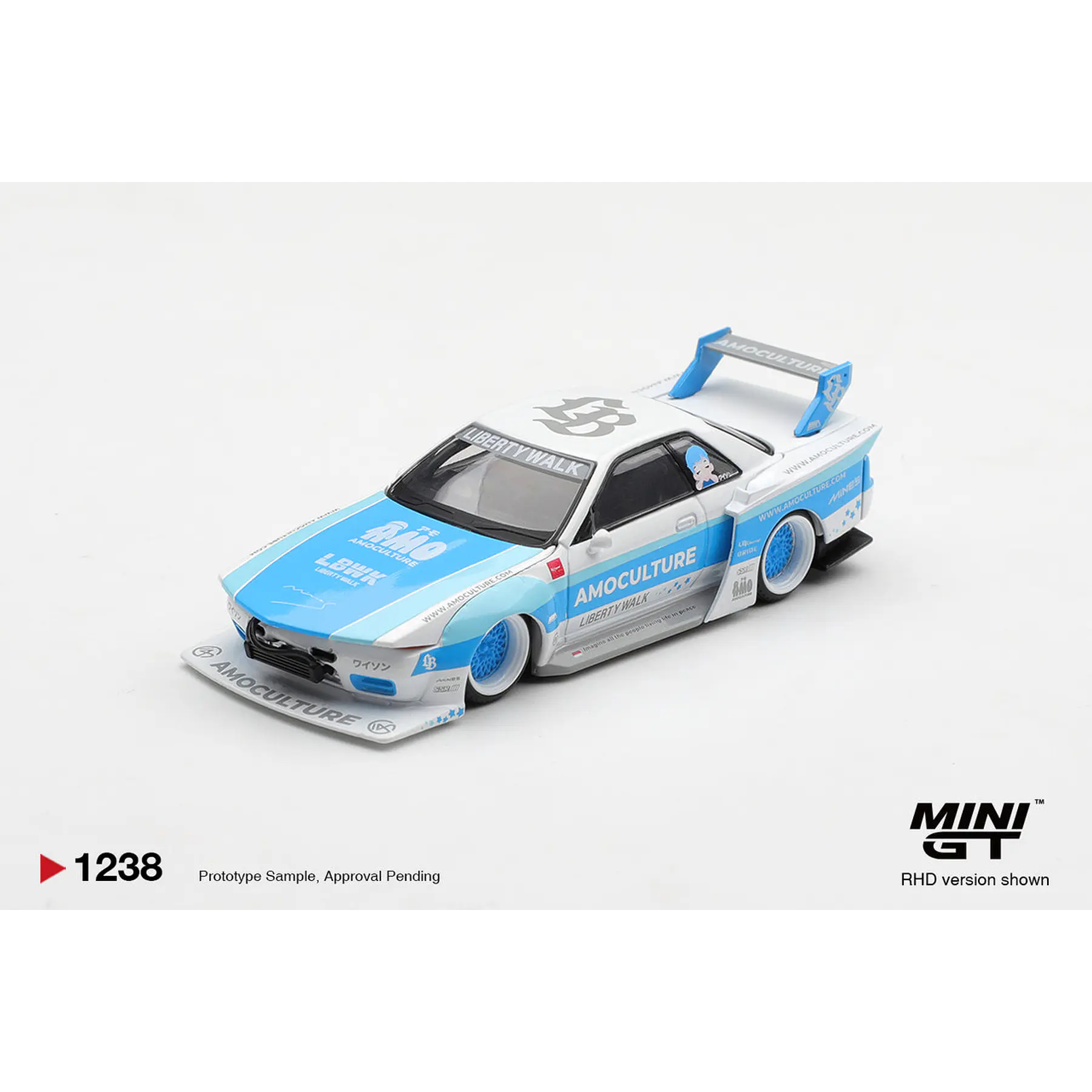 (PREVENTA) Mini GT 1:64 Nissan Skyline GT-R (R32) LBWK Kaido Works AMOCULTURE – Limited Edition