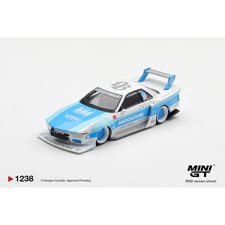 (PREVENTA) Mini GT 1:64 Nissan Skyline GT-R (R32) LBWK Kaido Works AMOCULTURE – Limited Edition