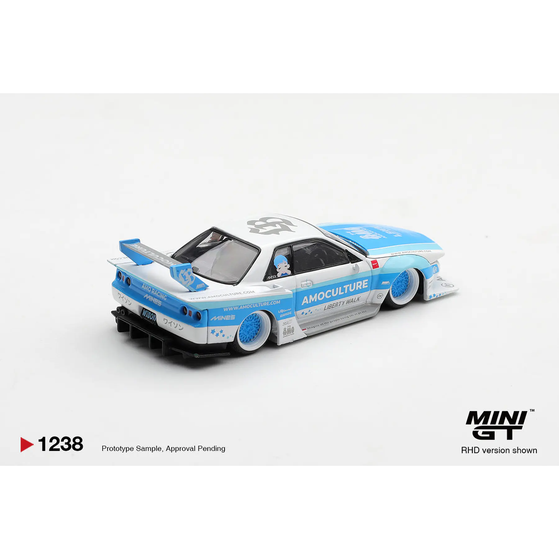(PREVENTA) Mini GT 1:64 Nissan Skyline GT-R (R32) LBWK Kaido Works AMOCULTURE – Limited Edition